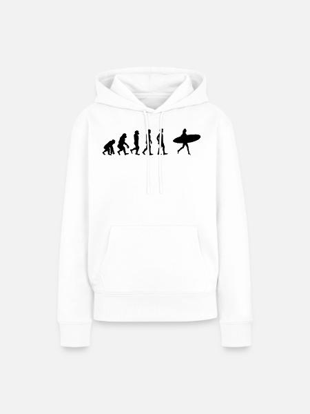 Surfergirl - Frauen Premium Bio Hoodie - Weiß