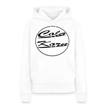 Cola Korn rund - Frauen Premium Bio Hoodie - Weiß - Vorne - Julia (174cm)