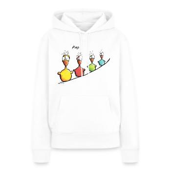 Vogelleine Piep - Frauen Premium Bio Hoodie - Weiß - Vorne - Julia (174cm)
