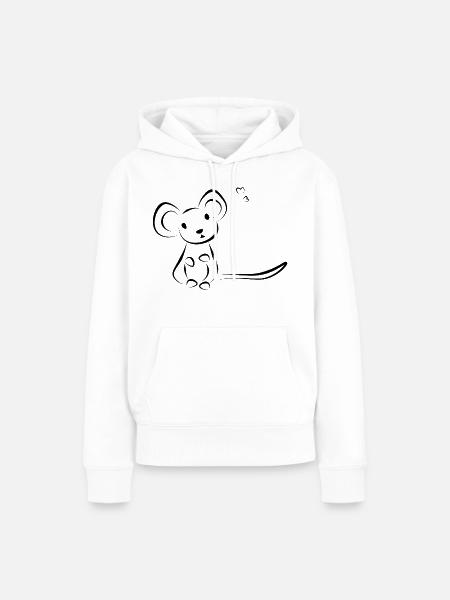 Maus Haustier - Doeslief - Frauen Premium Bio Hoodie - Weiß
