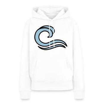 flots - Sweat à capuche Premium bio Femme - blanc - Devant - Julia (174cm)