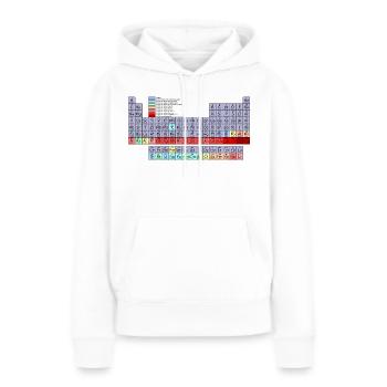 Table périodique - Sweat à capuche Premium bio Femme - blanc - Devant - Julia (174cm)