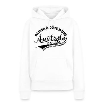 Assistante Sociale Femme Idéale - Sweat à capuche Premium bio Femme - blanc - Devant - Julia (174cm)