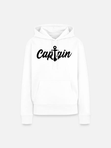 CAPTAIN KAPITÄN - Frauen Premium Bio Hoodie - Weiß