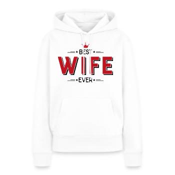 Ehefrau - Frauen Premium Bio Hoodie - Weiß - Vorne - Julia (174cm)