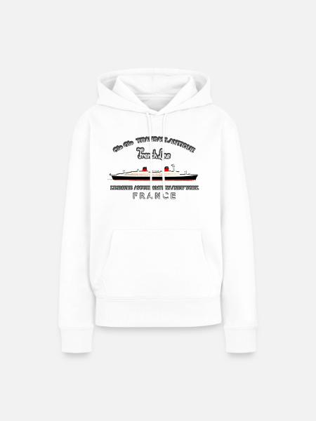KREUZFAHRTSCHIFF FRANKREICH - Frauen Premium Bio Hoodie - Weiß