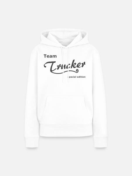 Trucker Team - Frauen Premium Bio Hoodie - Weiß