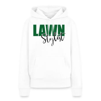 Tondre la pelouse - Sweat à capuche Premium bio Femme - blanc - Devant - Julia (174cm)