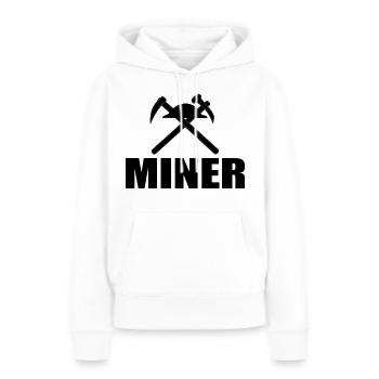 Mineur - Sweat à capuche Premium bio Femme - blanc - Devant - Julia (174cm)