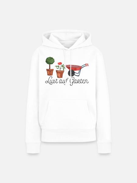 Lust auf Garten - Frauen Premium Bio Hoodie - Weiß