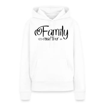 Vacances en famille - Sweat à capuche Premium bio Femme - blanc - Devant - Julia (174cm)