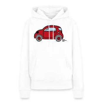 Voiture - Sweat à capuche Premium bio Femme - blanc - Devant - Julia (174cm)
