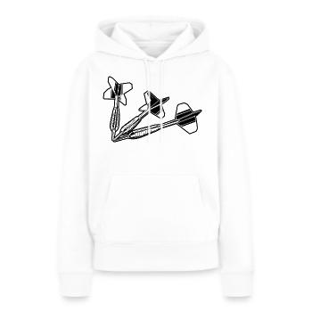 Dartpfeile - Frauen Premium Bio Hoodie - Weiß - Vorne - Julia (174cm)