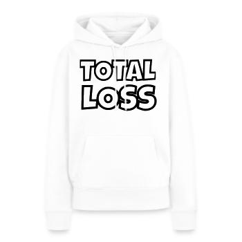 Perte totale # - Sweat à capuche Premium bio Femme - blanc - Devant - Julia (174cm)