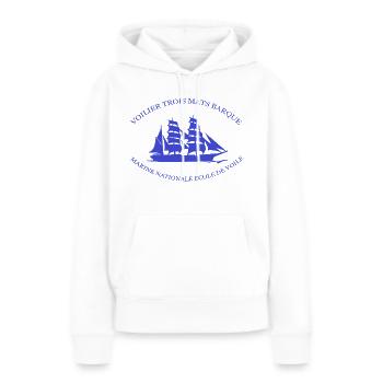 MARINE-SEGELSCHULE CREA L. RUNEMBERG - Frauen Premium Bio Hoodie - Weiß - Vorne - Julia (174cm)