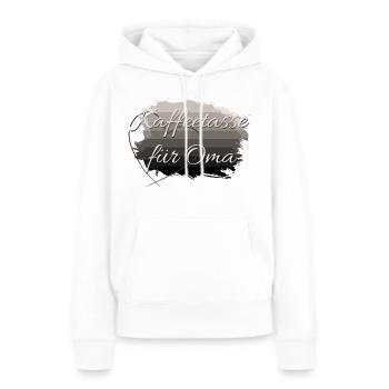 Tasse de café pour grand-mère - Sweat à capuche Premium bio Femme - blanc - Devant - Julia (174cm)