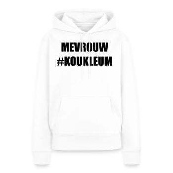 Frau koukleum Für Frauen, die kalt sind * - Frauen Premium Bio Hoodie - Weiß - Vorne - Julia (174cm)