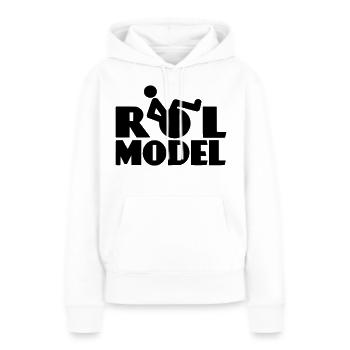 Jeder Rollstuhlfahrer ist ein Vorbild * - Frauen Premium Bio Hoodie - Weiß - Vorne - Julia (174cm)
