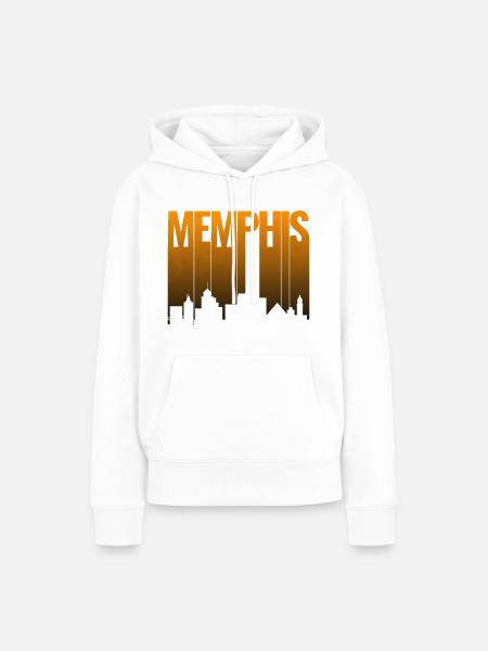 Memphis USA - Frauen Premium Bio Hoodie - Weiß