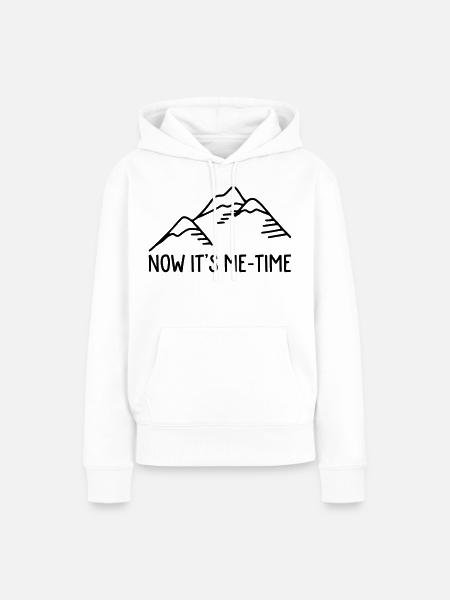 Wandern in den Bergen - Frauen Premium Bio Hoodie - Weiß