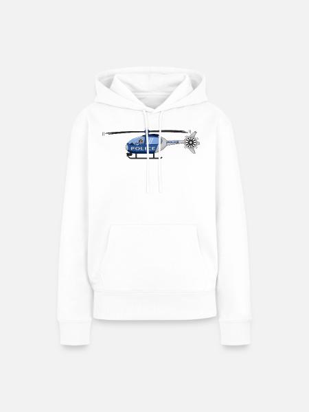 Police Helicopter Pilot Hubschrauber - Frauen Premium Bio Hoodie - Weiß