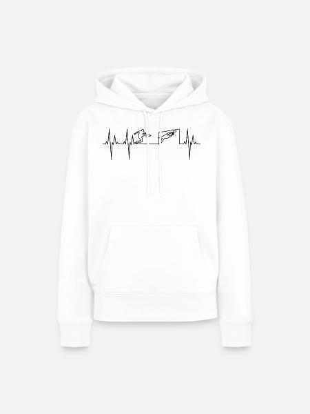 Fußball Elektrokardiogramm EKG - Frauen Premium Bio Hoodie - Weiß