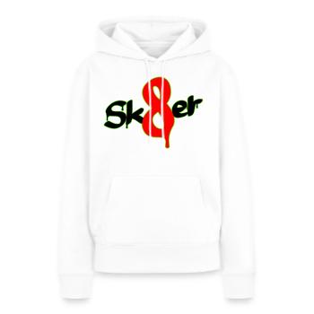 Sk8er - Sweat à capuche Premium bio Femme - blanc - Devant - Julia (174cm)