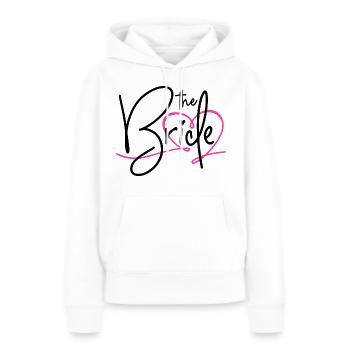 The bride - Frauen Premium Bio Hoodie - Weiß - Vorne - Julia (174cm)
