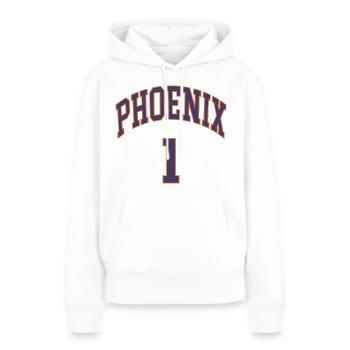 Phoenix 1 - Frauen Premium Bio Hoodie - Weiß - Vorne - Julia (174cm)