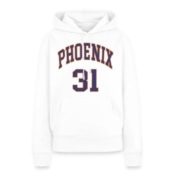 Phoenix 31 - Frauen Premium Bio Hoodie - Weiß - Vorne - Julia (174cm)