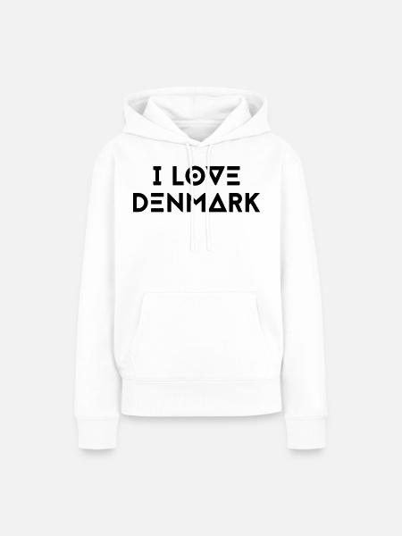 I LOVE DENMARK - Frauen Premium Bio Hoodie - Weiß