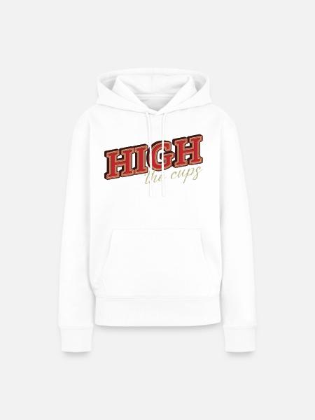 High the cups - Frauen Premium Bio Hoodie - Weiß