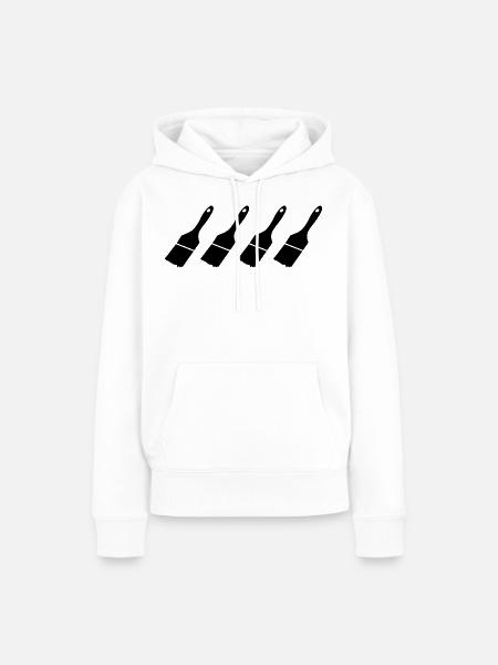 Haus Maler Pinsel - Frauen Premium Bio Hoodie - Weiß