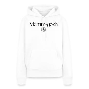 Mamm-gozh Triskell Fête Grand-mère bretonne - Sweat à capuche Premium bio Femme - blanc - Devant - Julia (174cm)