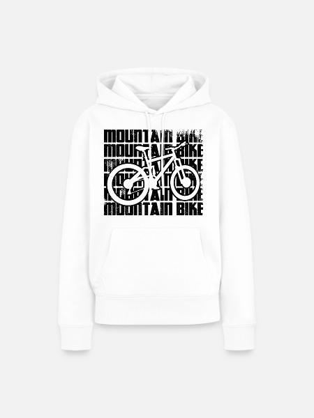 Mountainbike - Frauen Premium Bio Hoodie - Weiß