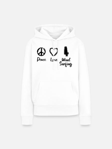 Windsurfen Motivation - Frauen Premium Bio Hoodie - Weiß