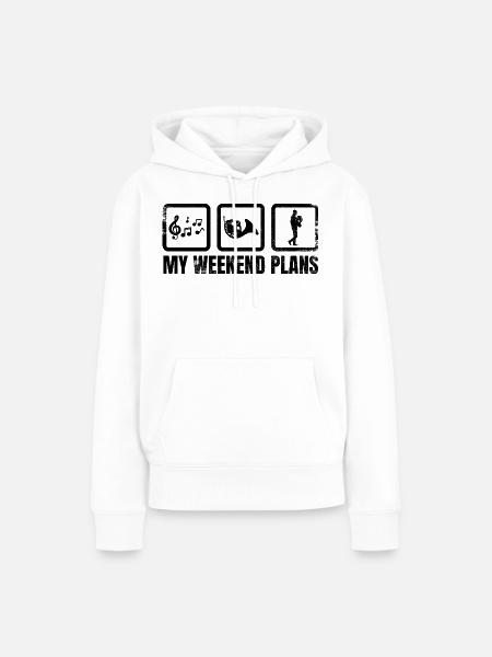 Waldhornspieler Wochenende - Frauen Premium Bio Hoodie - Weiß