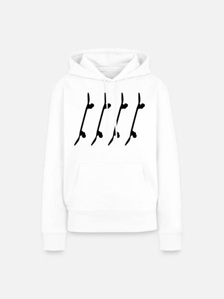 Skateboards - Frauen Premium Bio Hoodie - Weiß