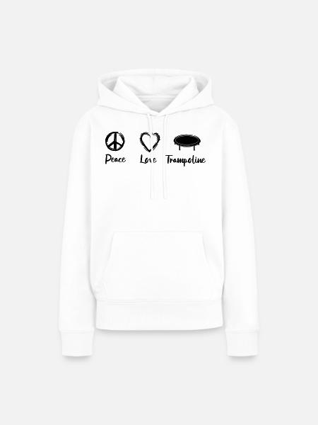 Trampolinspringen Motivation - Frauen Premium Bio Hoodie - Weiß