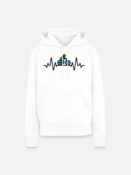 Sehr sportlicher Radfahrer - Frauen Premium Bio Hoodie - Weiß