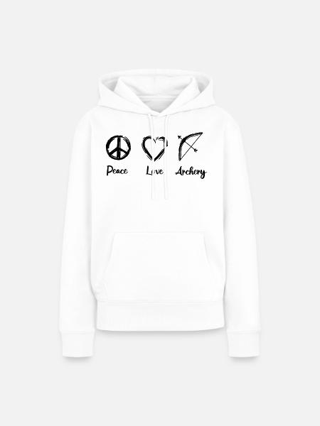 Bogenschützen Routine - Frauen Premium Bio Hoodie - Weiß