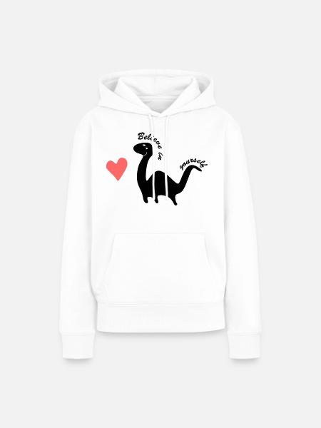 belive in yourself - Frauen Premium Bio Hoodie - Weiß