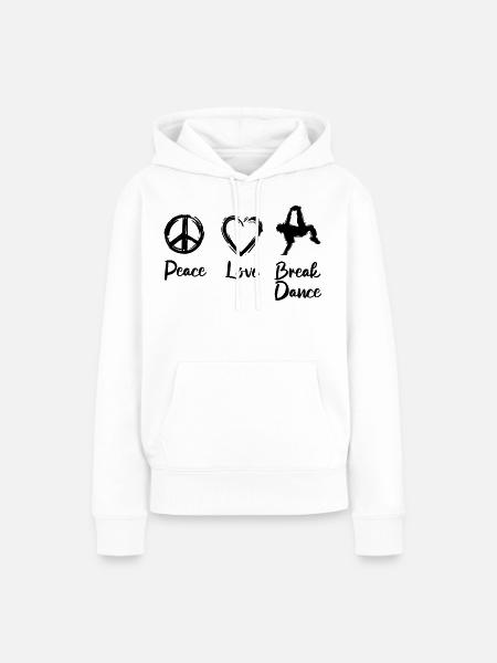 Breakdancer Liebe - Frauen Premium Bio Hoodie - Weiß