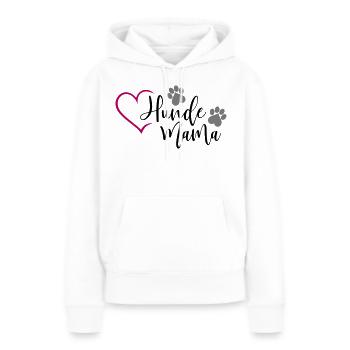 Hund Hunde Mama  - Frauen Premium Bio Hoodie - Weiß - Vorne - Julia (174cm)