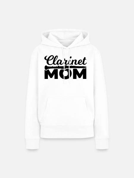Klarinettenspieler Mutter - Frauen Premium Bio Hoodie - Weiß