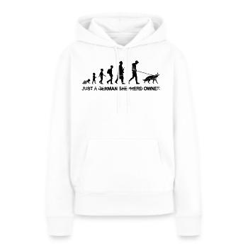 Nur ein Schäferhund Besitzer - Frauen Premium Bio Hoodie - Weiß - Vorne - Julia (174cm)