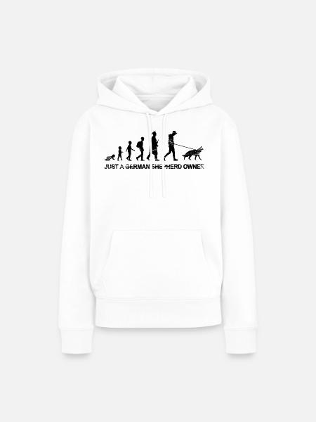 Nur ein Schäferhund Besitzer - Frauen Premium Bio Hoodie - Weiß
