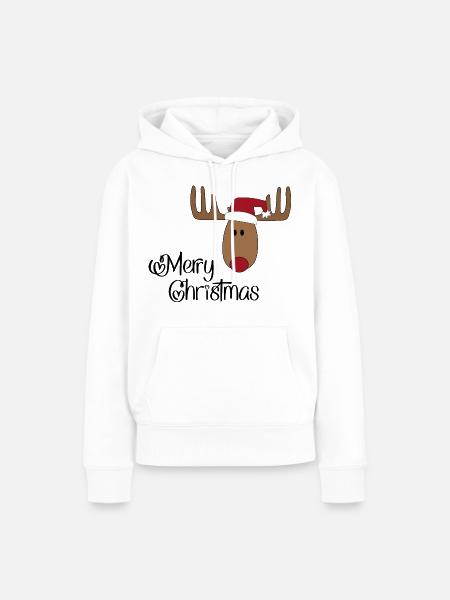 merry Christmas - Frauen Premium Bio Hoodie - Weiß