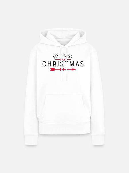 my first Christmas - Frauen Premium Bio Hoodie - Weiß