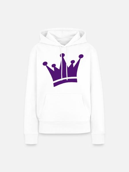 Krone als Symbol - Frauen Premium Bio Hoodie - Weiß